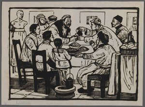 Facciamo un brindisi per celebrare la vigilia di Capodanno, c.1945 da Chi Kwei Sung