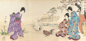 Album di donne del Castello di Chiyoda, 1895 da Chikanobu Yoshu