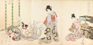 Album di donne del Castello di Chiyoda, 1895 da Chikanobu Yoshu