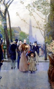 5th Avenue, domenica da Childe Frederick Hassam
