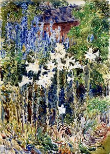 Un giardino di fiori da Childe Frederick Hassam