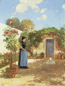 Una mattina soleggiata, Villiers-le-Bel da Childe Frederick Hassam