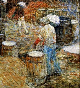 New York, portatori di malta da Childe Frederick Hassam