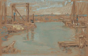 Molo del North River, New York da Childe Frederick Hassam