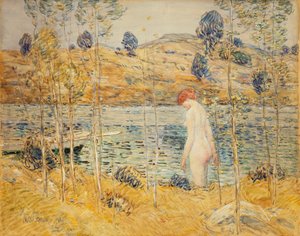 La riva del fiume da Childe Frederick Hassam