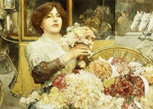 La ragazza delle rose da Childe Frederick Hassam