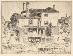 Una villa a Portsmouth, 1916 da Childe Hassam