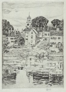 Torre della chiesa, Portsmouth, 1921 da Childe Hassam