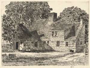 Vecchia Casa Dominy, Easthampton da Childe Hassam