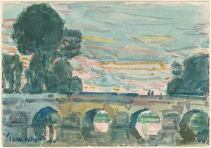 Il ponte a Grez [recto] da Childe Hassam