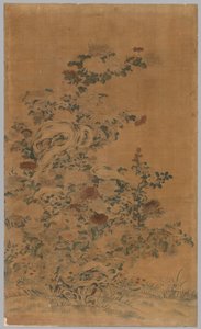 Pannello Kesi: Rocce e crisantemi da China, Qing dynasty