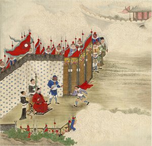 Principe cinese che riceve un corriere, ca 1820 da Chinese Master
