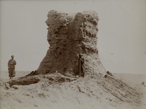 Luogo dove è stata trovata la lettera sogdiana, uno dei più antichi documenti di carta sopravvissuti del Sogdiano (c.313CE), Dunhuang, Cina da Chinese Photographer