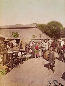 Un mercato in Tonchino, c.1899-1900 da Chinese School