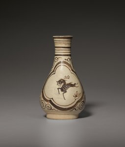 Piccolo vaso dipinto Jizhou, Dinastia Song-Yuan Meridionale da Chinese School