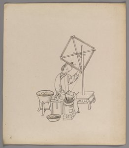 Album di fogli separati: Coltivazione e produzione della seta