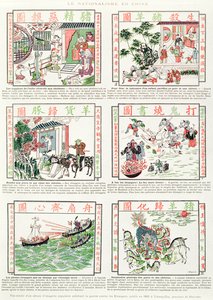Immagini nazionaliste cinesi e anti-europee, da un album facsimile di immagini popolari che predicano la guerra contro gli stranieri, 1891