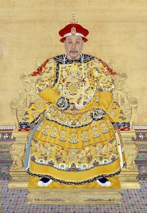 Imperatore Qianlong in vecchiaia (1711-1799) da Chinese School