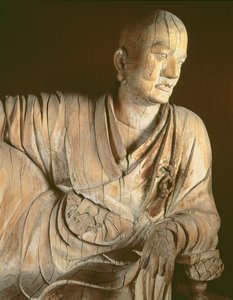Figura di un lohan, dinastia Yuan (1260-1368) (legno)