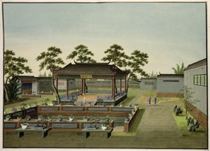 Scena di giardino, c.1820-40 da Chinese School