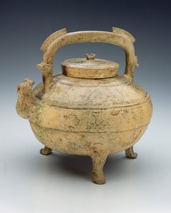 Bollitore in ceramica smaltata, periodo degli Stati Combattenti, 1027-220 a.C.