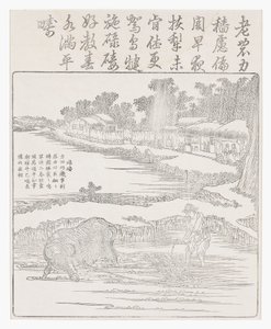 Aratura della risaia, XVIII secolo da Chinese School