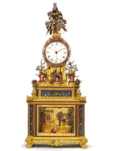 Orologio imperiale con automa musicale "Immortale taoista", laboratori di Guangzhou, periodo Qianlong, 1736-95 da Chinese School