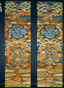 Pannelli di sedia arazzo Kesi (k’o-ssu) da Chinese School