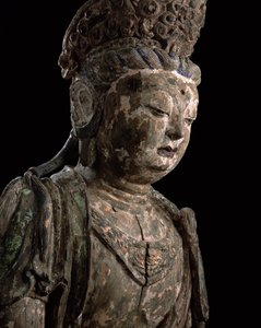 Grande bodhisattva seduto in meditazione, dinastia Jin (1115-1234) (dettaglio)