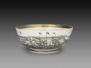 Piatto da punch, c.1800 da Chinese School