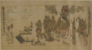 Il Buddha che si rivolge a Yamaraja a Kusinagara, XII-XIII secolo da Chinese School