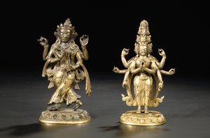 Figura tibeto-cinese di un bodhisattva