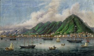 Isola di Victoria, Hong Kong, c.1865 da Chinese School