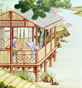 Donne che fanno lavori domestici da Chinese School