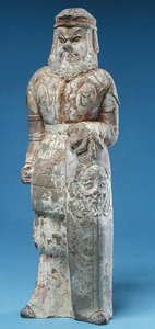 Statuetta di un guerriero barbaro, Dinastia Tang (618-907)