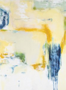 Composizione astratta, serie Vipassana, 2018 (olio su tela di lino) da Ching Fun Tso