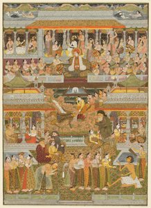 Amanti e amati: Un composito di scene dalla letteratura persiana, urdu e sanscrita, c. 1735 da Chitarman II