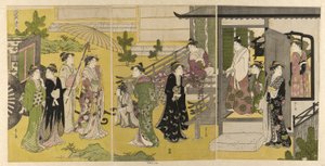 Fuji no uraba, dalla serie "Una parodia alla moda del racconto di Genji (Furyu yatsushi Genji)" da Chobunsai Eishi