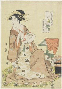 Hinazuru della casa Chojiya, c. 1794-1795 da Chobunsai Eishi