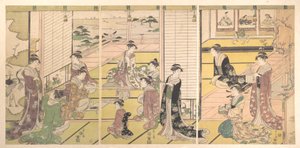 Onorare le tre divinità della poesia: donne che compongono poesie da Chobunsai Eishi