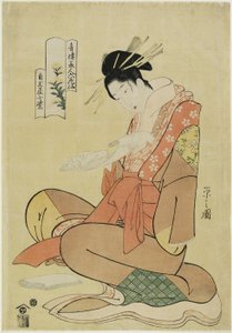 Komurasaki della casa Kadotamaya, 1794-1795 da Chobunsai Eishi