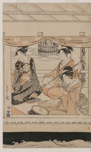 Festa sulla barca da piacere Kawaichimaru da Chobunsai Eishi