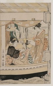 Festa sulla barca da piacere Kawaichimaru da Chobunsai Eishi