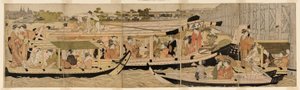 Barche da diporto sul fiume Sumida da Chobunsai Eishi