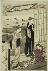 Suma, dalla serie "Una Parodia alla Moda del Racconto di Genji (Furyu yatsushi Genji)" da Chobunsai Eishi