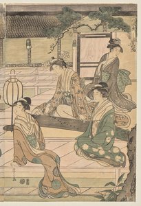 Il capitolo Matsukaze del racconto di Genji (dalla serie Il racconto di Genji in abito moderno elegante) da Chobunsai Eishi