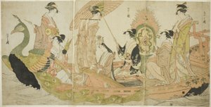 La barca del pavone da Chobunsai Eishi