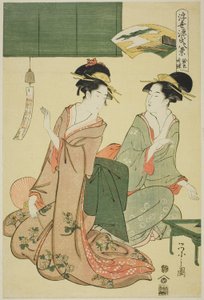 Ukiyo Genji hakkei: Suzumushi no bansho da Chobunsai Eishi