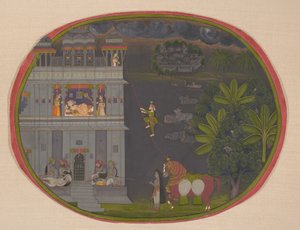 Fuga di notte, ca. 1800-10 da Chokha