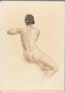 Donna nuda seduta da Chris van der Hoef (signed by artist)